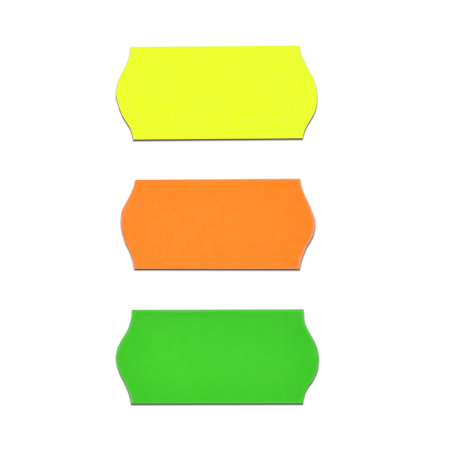 Etiquettes 26x12 mm. fluo